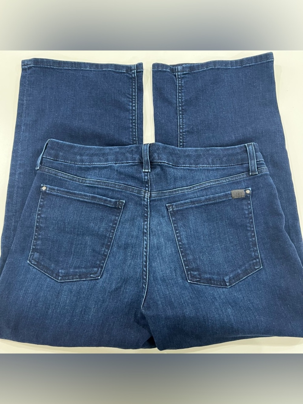 Jen7 by 7 For All Mankind Cropped Wide Leg Jeans Dark‎ Wash Size 12 - Picture 5 of 6